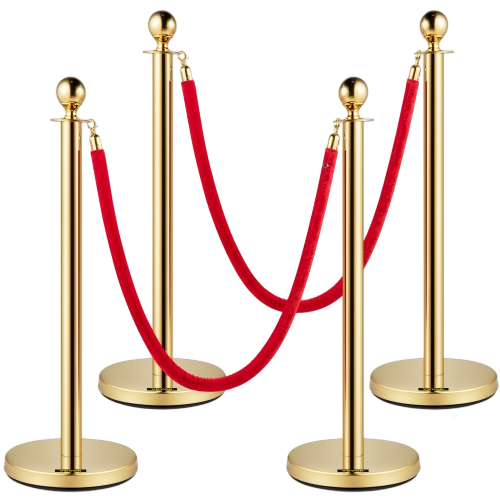 separadores de fila dorados en alquiler