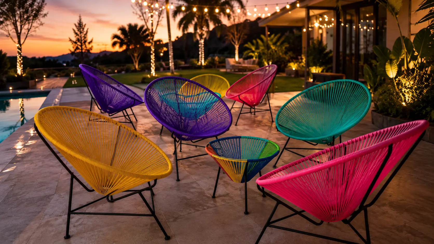 Sillas Acapulco al atardecer — ideas para eventos