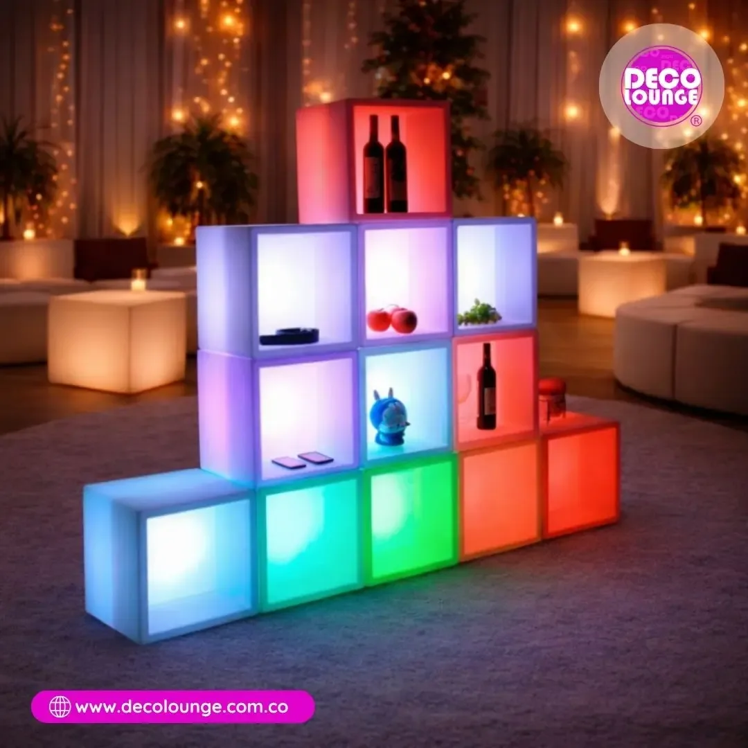 Cubos exhibidores LED