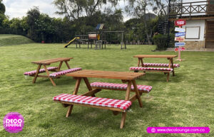 mesas picnic para fiestas en bogota