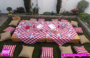 mesas picnic para fiestas en alquiler