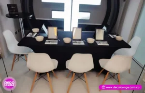 tablones y sillas para eventos