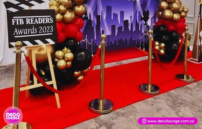 separador de fila dorado para eventos